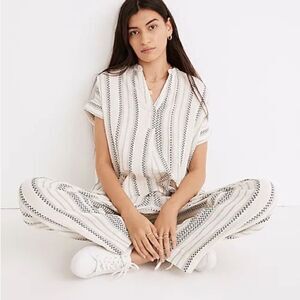 NWOT Madewell Lightspun Lakeline Popover Shirt Jacquard Sz XXS